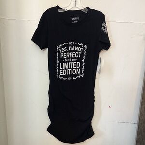 On Fire Black and Red Graphic Dress